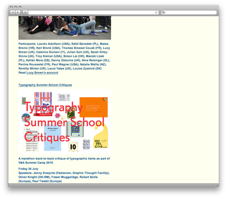 Typography Summer School 3